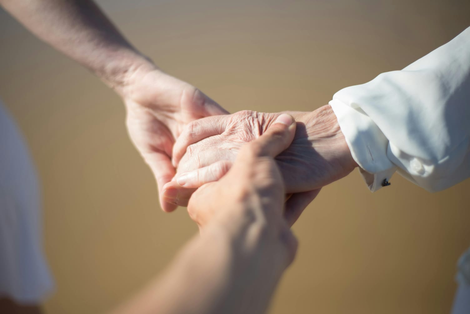 Taking hands photo